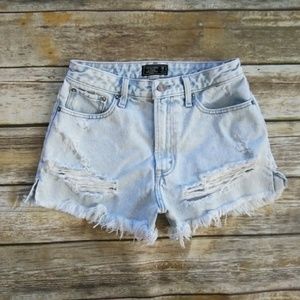 High Waist Distressed Annie High Rise Short